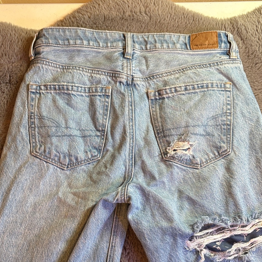American Eagle Patchwork Distressed Mom Jeans - image 3